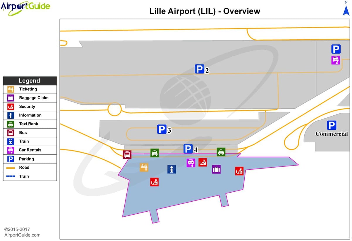 ramani ya Lille airport