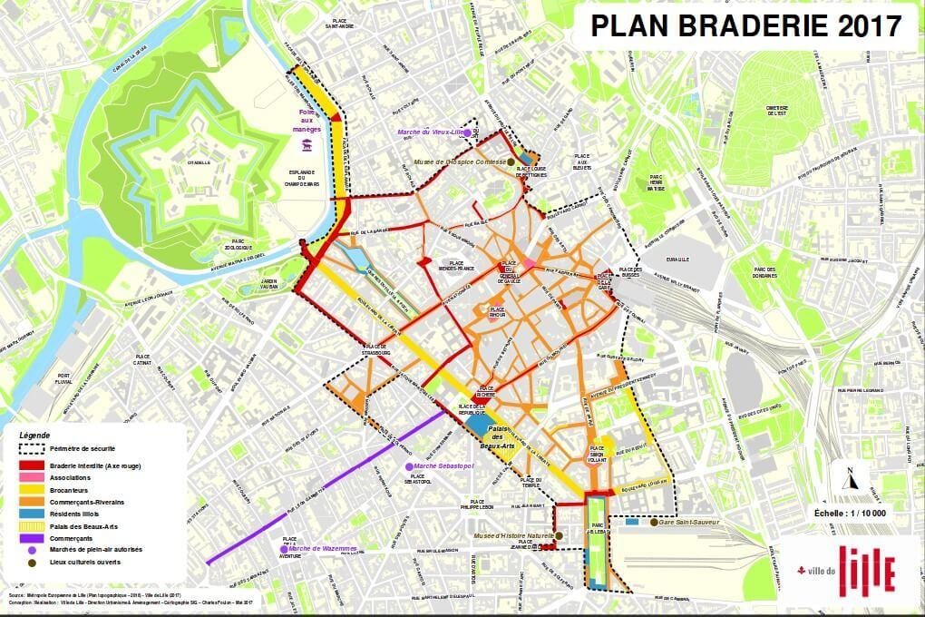 ramani ya Lille braderie