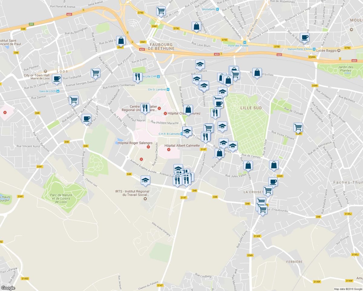 ramani ya Lille ya kuhifadhi