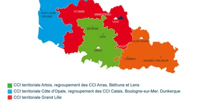 Ramani ya ufaransa ya Lille mkoa