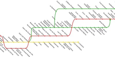 Ramani ya Lille tram